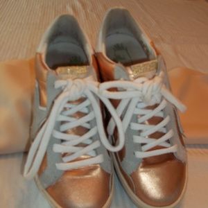Steve Madden Freebird Rose Gold  distress Sneakers